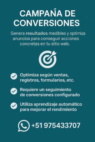 Campaña de aumento de ventas en línea GOOGLE ADS