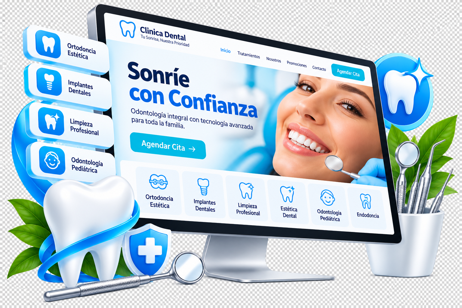 Maqueta de página web para clínica odontológica