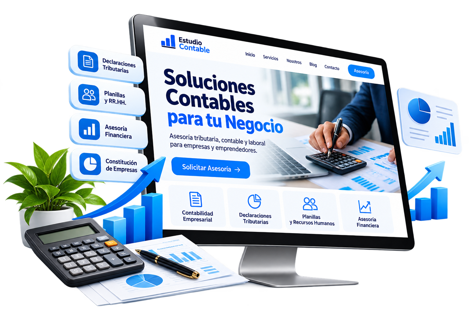 Maqueta de página web para estudio contable